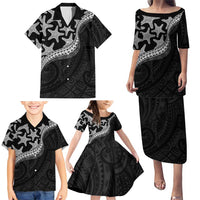 Monotone Polynesian Starfish Unique Pattern Family Matching Puletasi and Hawaiian Shirt LT01 - Polynesian Pride