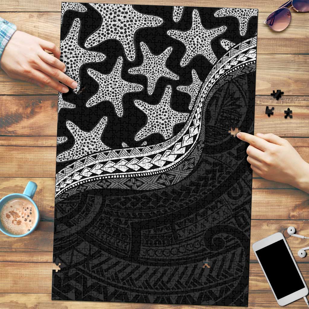 Monotone Polynesian Starfish Unique Pattern Puzzle