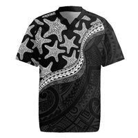 Monotone Polynesian Starfish Unique Pattern Rugby Jersey