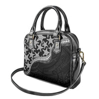 Monotone Polynesian Starfish Unique Pattern Shoulder Handbag