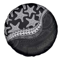 Monotone Polynesian Starfish Unique Pattern Spare Tire Cover