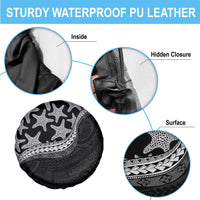 Monotone Polynesian Starfish Unique Pattern Spare Tire Cover
