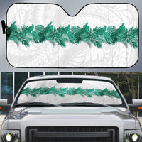 Hawaii Tropical Leaves Auto Sun Shade Polynesian Pattern