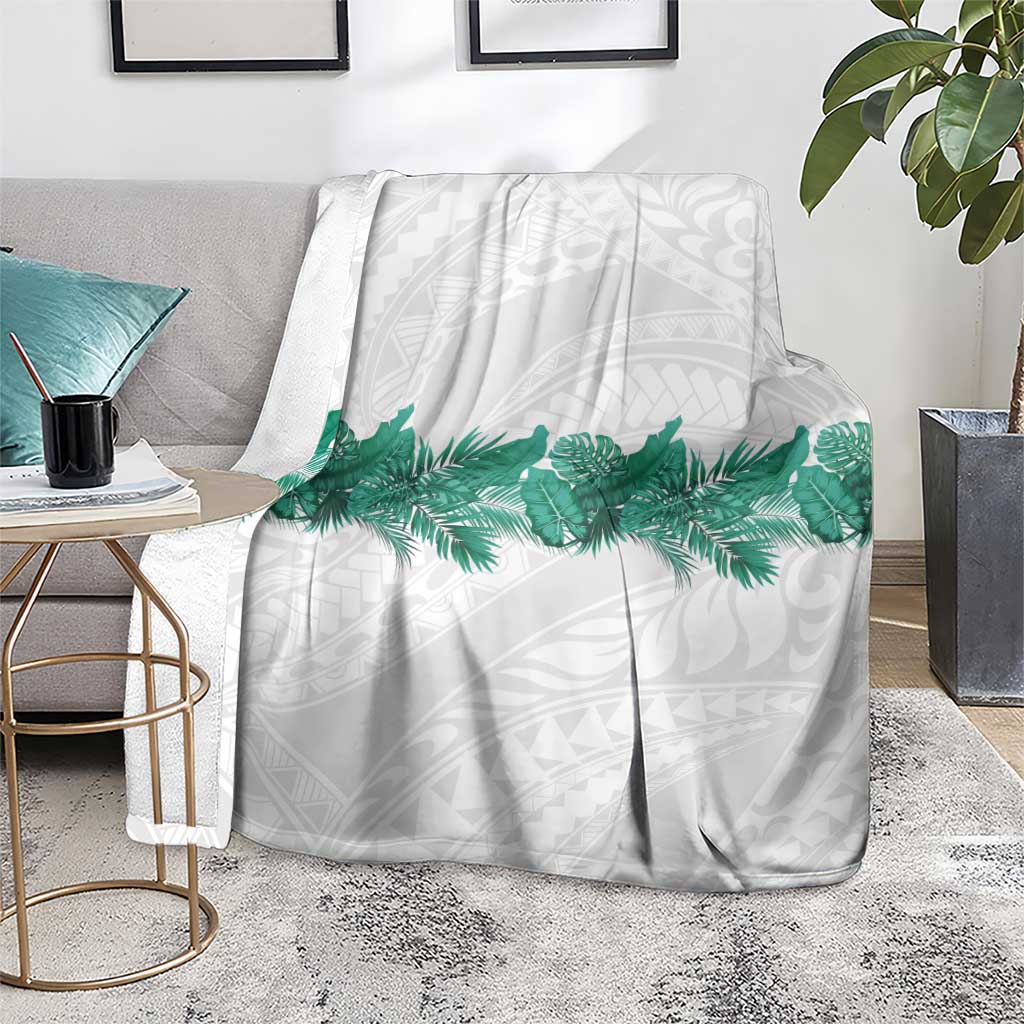Hawaii Tropical Leaves Blanket Polynesian Pattern