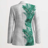 Hawaii Tropical Leaves Blazer Polynesian Pattern