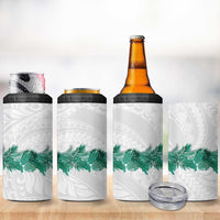 Hawaii Tropical Leaves 4 in 1 Can Cooler Tumbler Polynesian Pattern