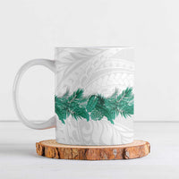 Hawaii Tropical Leaves Ceramic Mug Polynesian Pattern