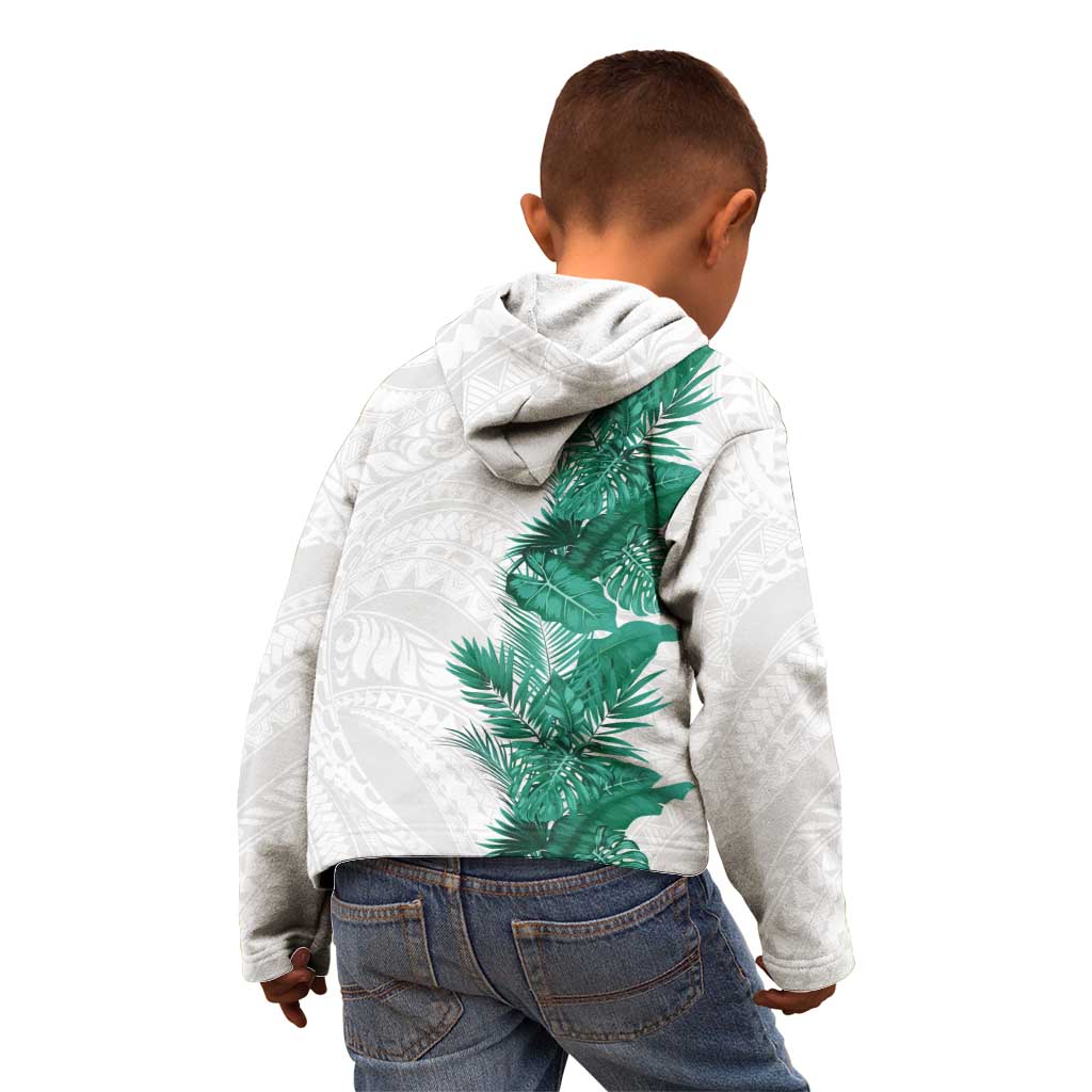 Hawaii Tropical Leaves Kid Hoodie Polynesian Pattern