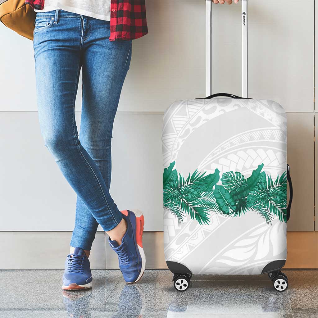 Hawaii Tropical Leaves Luggage Cover Polynesian Pattern