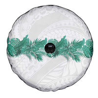 Hawaii Tropical Leaves Spare Tire Cover Polynesian Pattern