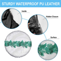 Hawaii Tropical Leaves Spare Tire Cover Polynesian Pattern