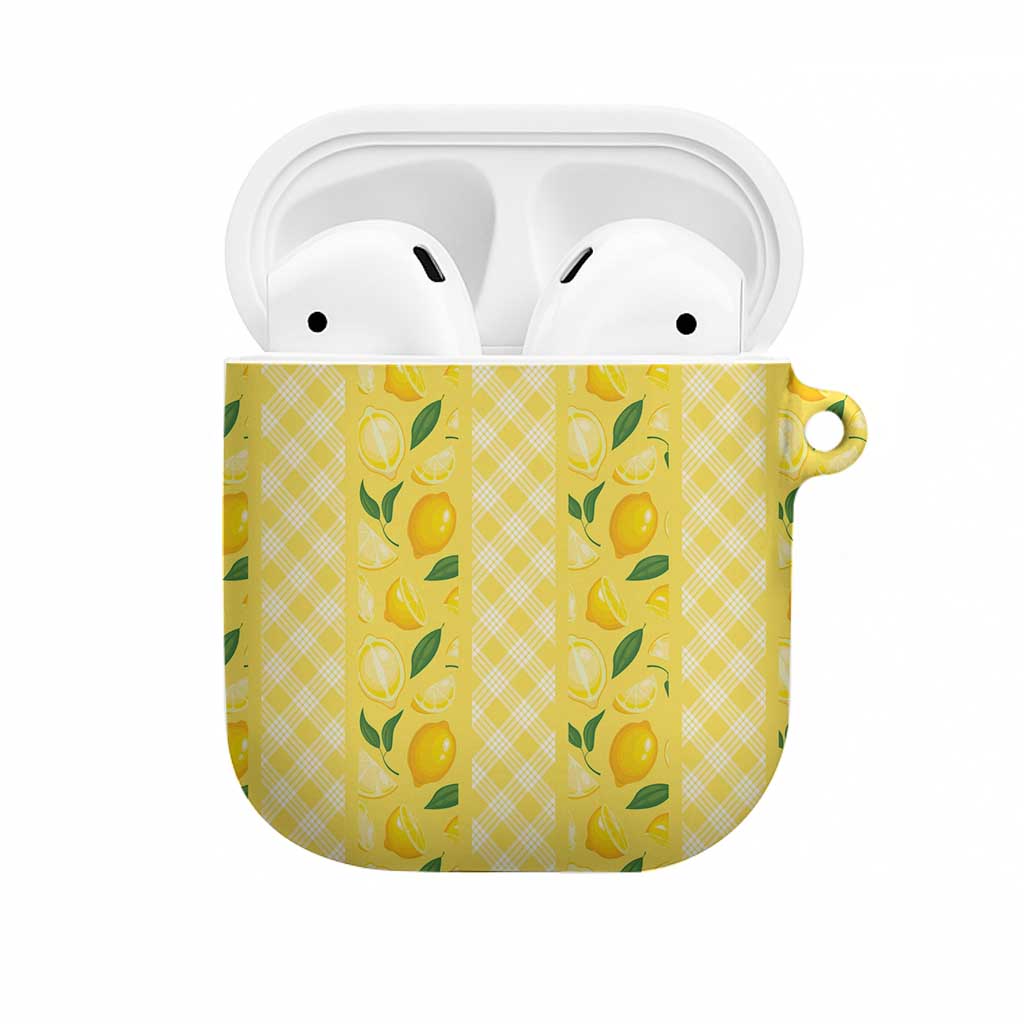 Hawaii Lemon Palaka AirPods Case Striped Stylized
