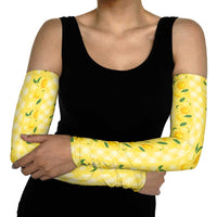 Hawaii Lemon Palaka Arm Sleeves Striped Stylized