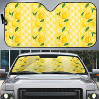 Hawaii Lemon Palaka Auto Sun Shade Striped Stylized