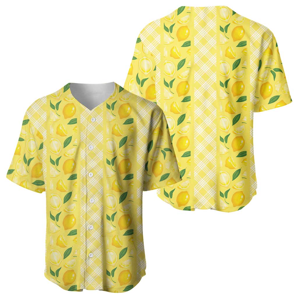 Hawaii Lemon Palaka Baseball Jersey Striped Stylized