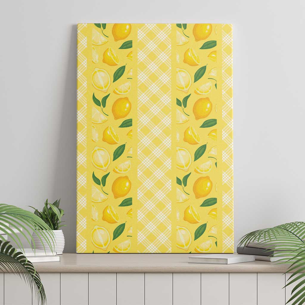 Hawaii Lemon Palaka Canvas Wall Art Striped Stylized