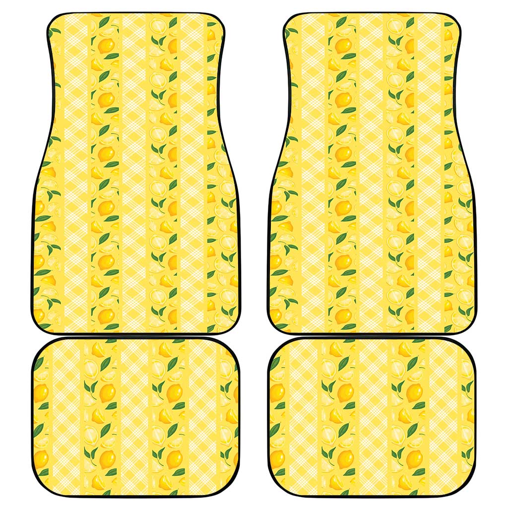 Hawaii Lemon Palaka Car Mats Striped Stylized