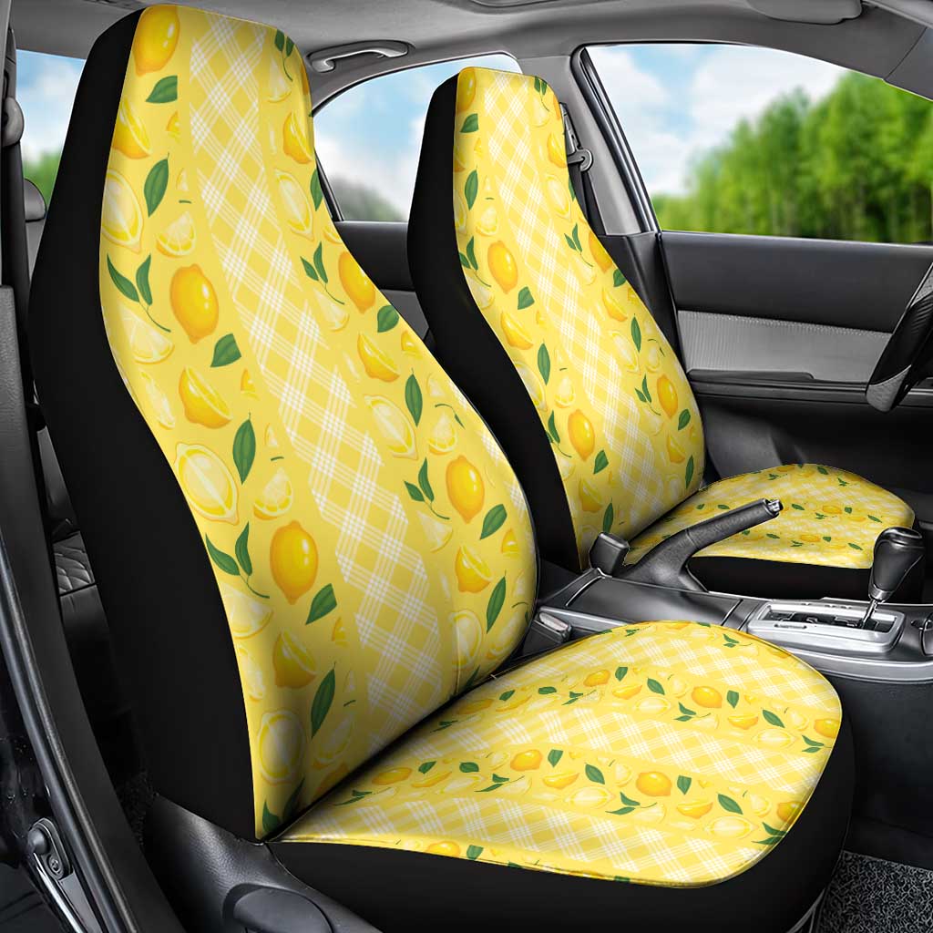 Hawaii Lemon Palaka Car Seat Cover Striped Stylized
