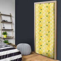 Hawaii Lemon Palaka Door Cover Striped Stylized