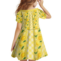 Hawaii Lemon Palaka Family Matching Off Shoulder Maxi Dress and Hawaiian Shirt Striped Stylized