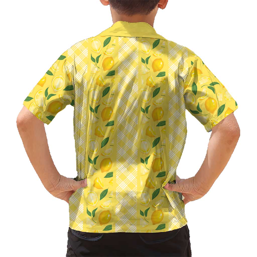 Hawaii Lemon Palaka Family Matching Summer Maxi Dress and Hawaiian Shirt Striped Stylized