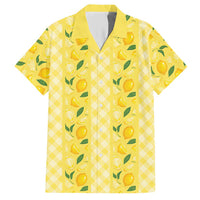 Hawaii Lemon Palaka Hawaiian Shirt Striped Stylized