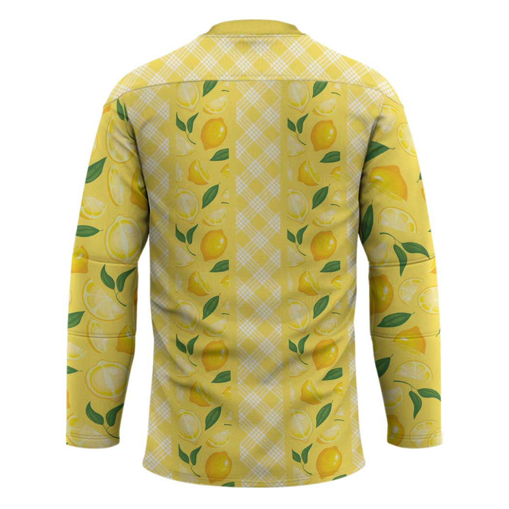Hawaii Lemon Palaka Hockey Jersey Striped Stylized