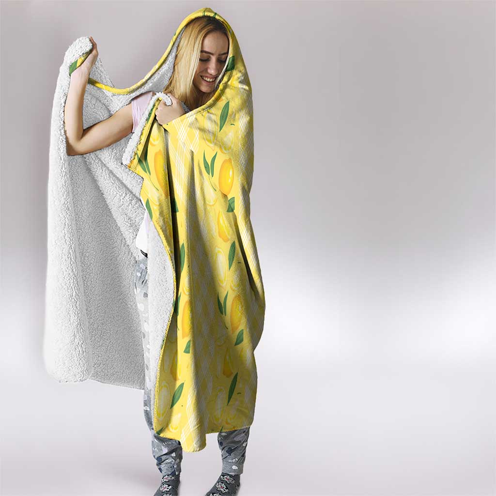 Hawaii Lemon Palaka Hooded Blanket Striped Stylized