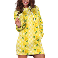 Hawaii Lemon Palaka Hoodie Dress Striped Stylized