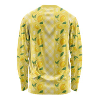 Hawaii Lemon Palaka Long Sleeve Shirt Striped Stylized
