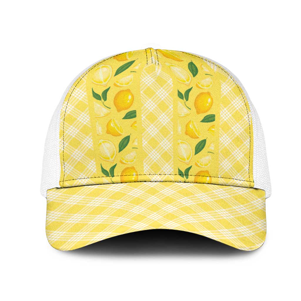 Hawaii Lemon Palaka Mesh Trucker Cap Striped Stylized