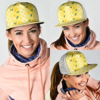 Hawaii Lemon Palaka Mesh Trucker Cap Striped Stylized