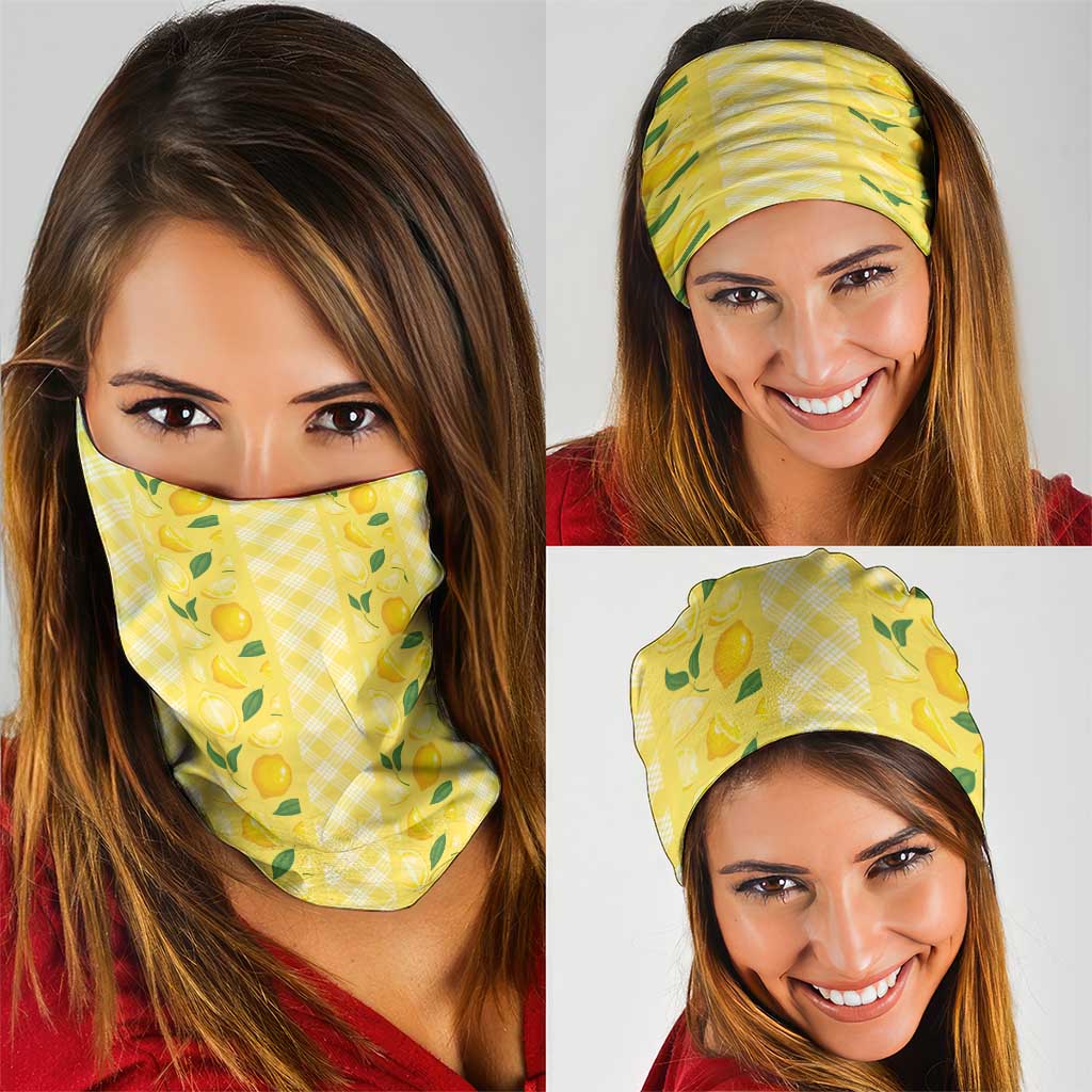 Hawaii Lemon Palaka Neck Gaiter Striped Stylized