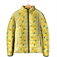 Hawaii Lemon Palaka Padded Jacket Striped Stylized