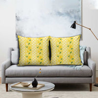 Hawaii Lemon Palaka Pillow Cover Striped Stylized