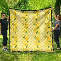 Hawaii Lemon Palaka Quilt Striped Stylized