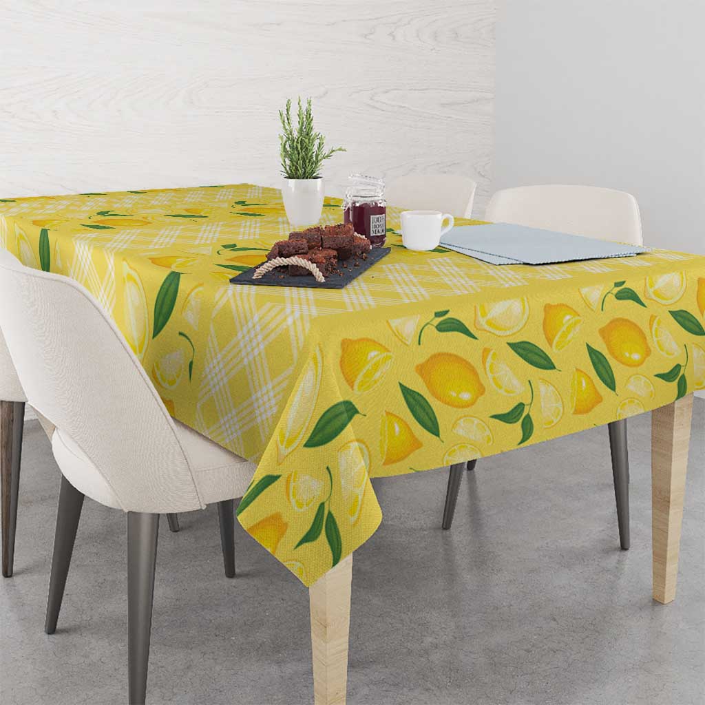 Hawaii Lemon Palaka Tablecloth Striped Stylized