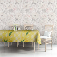 Hawaii Lemon Palaka Tablecloth Striped Stylized