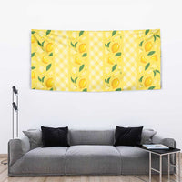 Hawaii Lemon Palaka Tapestry Striped Stylized