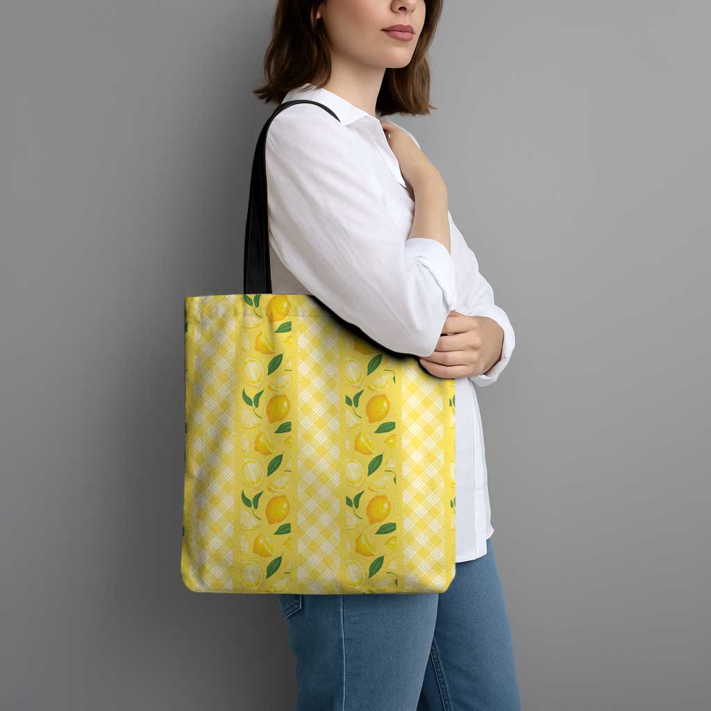 Hawaii Lemon Palaka Tote Bag Striped Stylized