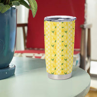 Hawaii Lemon Palaka Tumbler Cup Striped Stylized