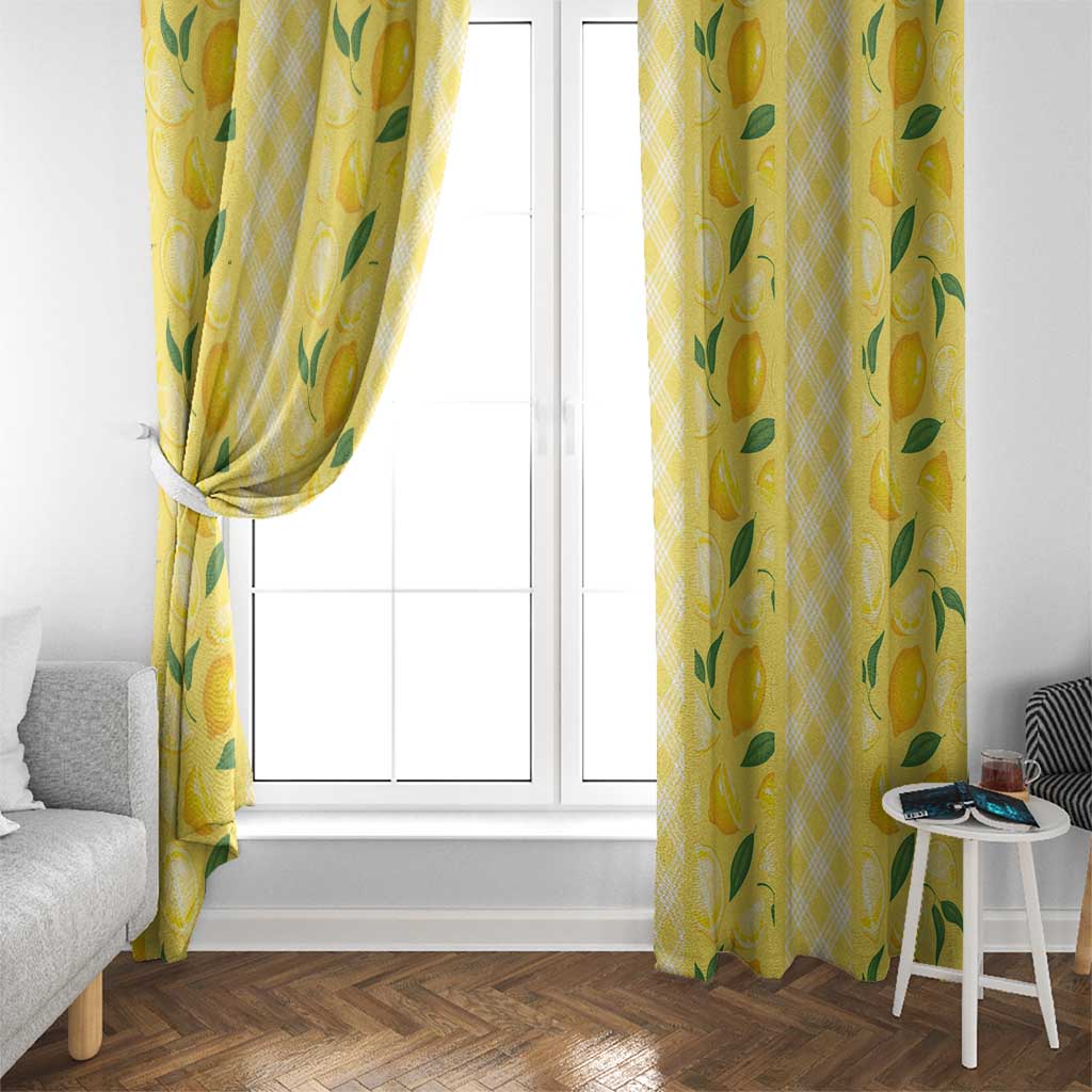 Hawaii Lemon Palaka Window Curtain Striped Stylized
