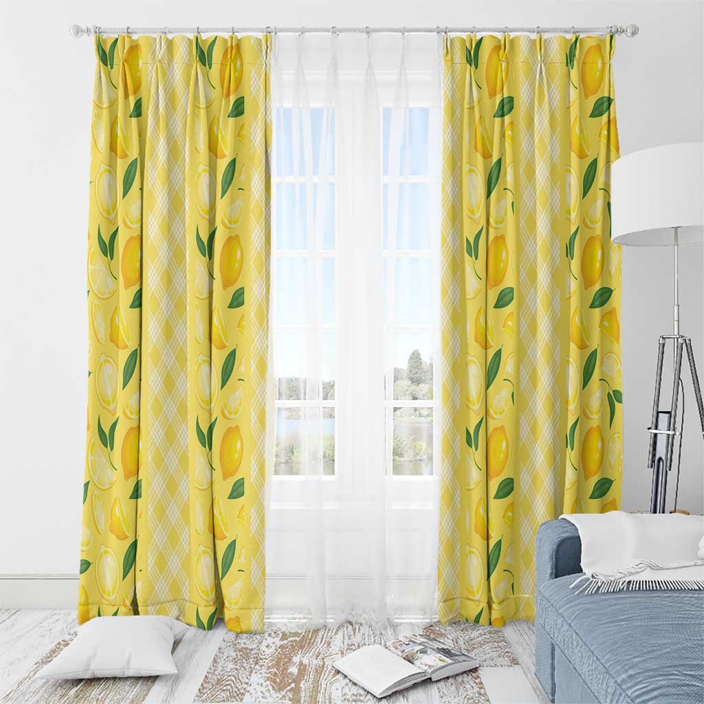 Hawaii Lemon Palaka Window Curtain Striped Stylized