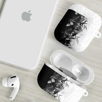 Hawaii Tropical Plant Monochrome AirPods Case Vibrant Polynesian Pattern