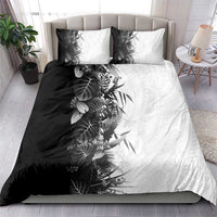 Hawaii Tropical Plant Monochrome Bedding Set Vibrant Polynesian Pattern