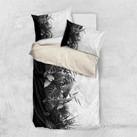 Hawaii Tropical Plant Monochrome Bedding Set Vibrant Polynesian Pattern