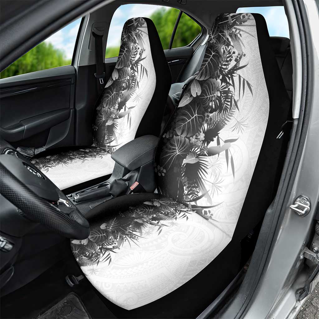 Hawaii Tropical Plant Monochrome Car Seat Cover Vibrant Polynesian Pattern
