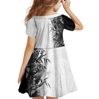 Hawaii Tropical Plant Monochrome Family Matching Summer Maxi Dress and Hawaiian Shirt Vibrant Polynesian Pattern