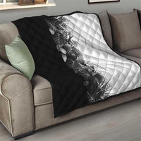 Hawaii Tropical Plant Monochrome Quilt Vibrant Polynesian Pattern