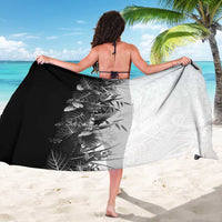 Hawaii Tropical Plant Monochrome Sarong Vibrant Polynesian Pattern